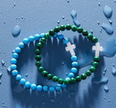 Holy Cross Bracelet in Malachite